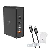 (nb) 100W 急速 充電器 Type-C 4ポート (USB-C*3/USB-A*1) PD PPS GaN 折りたたみ式プラグ iPhone16/15/14/MacBook/iPad/Galaxy/Androidその他USB-C機器対応 PSE適合 国内メーカー MAX100C3A（充電器＋2mケーブルセット）