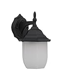 Chloe Lighting CH4551-BLK-OSD1 8.25-Inch Tall Transitional 1-Light Black Outdoor Wall Sconce [並行輸入品]