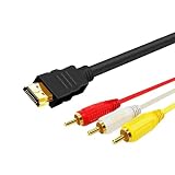 HDMI A/M-RCA*3 変換ケーブル（オス-オス） PS1 PS2 PS3 AVコンポジット ケーブル 金メッキ コンポーネントケーブル テレビ ビデオ端子 1.5m