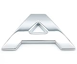 ABC エンブレム メッキ アルファベット 文字 数字 車 メタル 飾り ステッカー シール AE01 (S, シルバーメッキ)