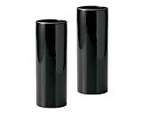 BLACK&WHITE 花瓶 ブラック 70Φ×180Hmm 001-C-BK 2個セット