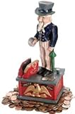 10.5 " 1880年代金型Foundry IronレプリカUncle Sam Cast Iron Mechanical Bank