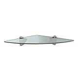Shelf-Made KT-0134-1212SN Glass Corner Shelf Kit, Satin Nickel, 12-Inch by 12-Inch [並行輸入品]