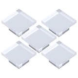 つくしサイエンス アクリルブロック 40×40×10mm 5個 透明 台座 展示 撮影 陳列 什器 板 プレート ベース クリア ディスプレイスタンド 四角形 正方形 4cm 4センチ 40mm 40ミリ ab-40-40-10*5