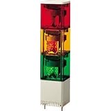 パトライト:パトライト KES型 LED小型積層回転灯 82角 KES-302-RYG 型式:KES-302-RYG
