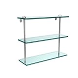 Allied Brass RC-5/16-SCH 16' Triple Glass Shelf Satin Chrome [並行輸入品]