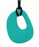 Organic Pendant - Silicone Necklace (Teething/Nursing) (Turquoise Baja Green) by Jellystone Designs 