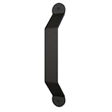 マットブラックサイドマウントスライド式バーンドアプルハンドルハードウェア、フラットアーチ型