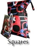 PUL Reusable/ Washable Baby Cloth Diaper/ Nappy Swim or Wet Bag - SQUARES by BubuBibi [並行輸入品]