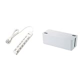 ELECOM 電源タップ 個別スイッチ 省エネ スイングプラグ 6個口 3m ホワイト T-E5A-2630WH+ELECOM ケーブル収納ボックス 6個口電源タップ収納 ホワイト EKC-BOX00