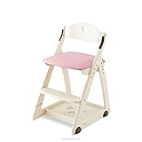 イトーキ 木製チェア ソフトレザー張り ナチュラルホワイト・ピンク KM56-82PK