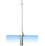 安全サイン8　車止め　ポストタイプ　鉄製　差込式・フタ付　フックなし 黄色　φ60.5×L1100mm（全長）FP-6SF