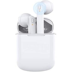 【令和2年進化型 Bluetooth イヤホン】 完全 ワイヤレスイヤホン Bluetooth イヤホン ブルートゥースイヤホン 自動ペアリング 超長時間使用 Hi-Fi重低音 高音質 マイク内蔵 ハンズフリー通話 Airoha 1536uチップセット搭載 超軽量 小型 IPX7防水 CVC8.0ノイズキャンセリング 両耳/片耳 左右分離型 Siri対応 iPhone/iPad/Android適用