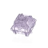 KiiBoom リニア45gf Jacarandaキーボードスイッチ PCステム付き 5ピン プレ潤滑キーボードスイッチ 半透明PCハウジング DIYゲーミングキーボード用 35ピース（Purple）