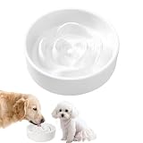 Perky Tail 早食い防止 食器 犬 はやぐい防止皿 小型犬 中型犬 えさ皿 犬 ご飯皿 脚付フードボウル 陶器 皿 滑り止め お手入れ簡単 ご飯皿 健康管理 S
