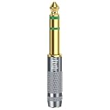 Geekria 6.35mm (1/4") オス - 3.5mm (1/8") メス ステレオ オーディオ ジャック ヘッドフォン プラグ アダプター、アルミ合金変換オーディオ プラグ、金メッキ アダプター