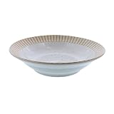 テーブルウェアイースト サラダボウル 17cm リム茶ストライプ