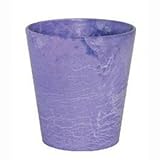 【8個入】植木鉢/プランター アートストーン ラウンド型/10cm 底穴無し グレープ(紫) 〔ガーデニング用品/園芸〕