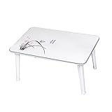 Soges サイドテーブル ノートパソコンスタンド 折りたたみテーブル ホワイト