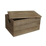 小さなオーク効果ハートカットハンドル木製Liddedストレージボックス