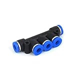 uxcell　空気圧フィッティング　コネクタ　プッシュイン　管ダイヤ6mm　5ウェイズ