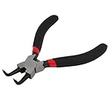 uxcell 内部屈曲サークリッププライヤー ペンチ 125mm長 プラスチック素材の滑り止めなハンドル 1個