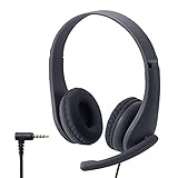 エレコム ヘッドホン 子供用 【 3.5mm接続 4極 】 回転式マイクアーム付き ブラック HS-KD01TBK 幅121×奥行43×高さ