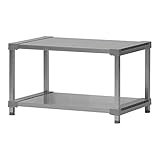 選べる幅サイズ31段階！軽量アルミ製 収納ラック2段 棚板奥行54cm 高さ50cm 幅バリエーション30cm～180cm (120cm)