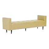 arne ベンチ ソファ 背もたれ無し ベンチチェアー 長椅子 イス 肘付き 腰掛け ダイニング リビング 合皮レザー Baggy DA 2×7 アイボリー