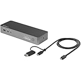 StarTech.com ドッキングステーション／USB Type-C （USB 3.1 Gen1）& USB-A／デュアルモニタ／4K60Hz HDMI & DisplayPort／60W USB PD／3x USB-A、1x USB-Cハブ／GbE／USB Type-Cハブ／Windows, Mac & Chrome DK30C2DPPD [並行輸入品]