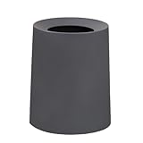 ゴミ箱 ゴミ袋が見えない おしゃれ ゴミ箱 丸形 8L/12L 2重構造 ビニール袋隠す 蓋なし 洗面所/オフィス/キッチンごみ箱 フタなしごみばこ (グレー, 8L)