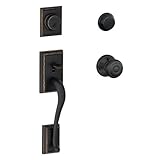 Schlage F62ADD716GEO Addison Double Cylinder Handleset with Georgian Interior Knob from the F-Series