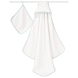 aden + anais (エイデンアンドアネイ) 【日本正規品】 NEWフード付きテリータオルとウォッシュクロスセット la mer hooded terry towel & muslin wash