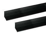 安田 アルミアングル 2m 1.2x10x10mm ブラック 2本組