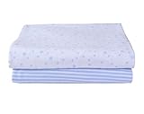 Clair de Lune Printed Sheets for Cot (Blue by Clair de Lune