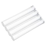 uxcell 4個 アクリル丸棒 15mm x 100mm クリア アクリル棒 PMMAバー押出し 円形 プラスチック ソリッド スティック DIYクラフト照明 園芸 装飾用