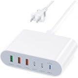 合計最大200W USB コンセント 単ポ-ト100Wまでの高出カ MacBook USB-C 急速充電器 6ポート Type-C×3 / USB-A×3 MAC ACアダプター 充電 コンセント タイプC iPhone 急速充電器 USB 充電器 MacBook/iPhone/Galaxy/Android/スマートフォン タブレットノートPC などその他機器対応
