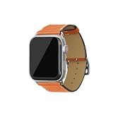 [BONAVENTURA] AppleWatch用 レザーバンド(アダプター:シルバー) シュリンクレザー【38mm/40mm/41mm/42mm, M/Lサイズ】 ([オレンジ ] T40LSV-OR)