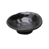 3 PCS和風メラミン茶碗蒸し醤油皿ディップボウルサイドディッシュプレートカナッペプレート黒-A22