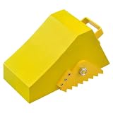 pa-man がっちりストッパー 木製 黄色 1ヶ スチールスパイク付 悪路対応 車輪止め PGSM13