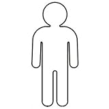 シロクマ 表札 トイレマーク 男   白 NAC-351-1