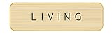 ドアプレート メタルプレート ドアサイン (LIVING, Gold/Black) Hansmare Aluminum Door Sign シンプル トイレ オフィス 部屋 表札 高級感