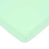 American Baby Company 100% Cotton Value Jersey Knit Fitted Portable/Mini Crib Sheet, Mint by America