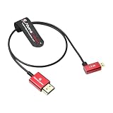 Alvin's Cables 8K対応 2.1 Micro-HDMI 右L型 - HDMI 超極細ケーブル 48Gbps 高速伝送 Atomos Ninja V 対応 Canon R5 C/R5/R6 Sony α7R IV/α7 IV 録画用 カメラ周辺機器、45cm
