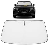 Proadsy 2025年アップグレードフロントガラスサンシェード カスタムフィット マツダ CX-50 2023 2024 2025 マツダ CX50 SUV 折りたたみ式フロントサンシェード プロテクター 紫外線をブロック 車を涼しく保つ