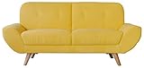 大川家具 GART 2.5人掛けソファ バベル 156cm幅/素材:布 イエロー