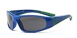 Real Kids Shades Bolt Flex Fit with Polycarbonate/Polarized Sunglasses (Lens 7 Plus, Royal/Green) by
