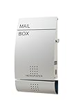 LEON 郵便ポスト mail box デザイナーズ ポスト MB4502 シルバー レバーハンドル