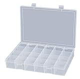 Durham LP24-CLEAR Clear Polypropylene 24 Compartment Large Box, 13-1/8" Width x 2-5/16" Height x 9"