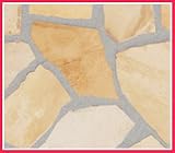 アルビノイエロー （ 乱形 石材 ）１ケース約0.5ｍ2入 ガーデニング 石材